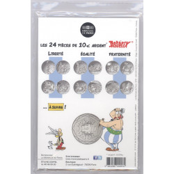 Astérix - Egalité : Groupe 10€ en argent, dos cartelette