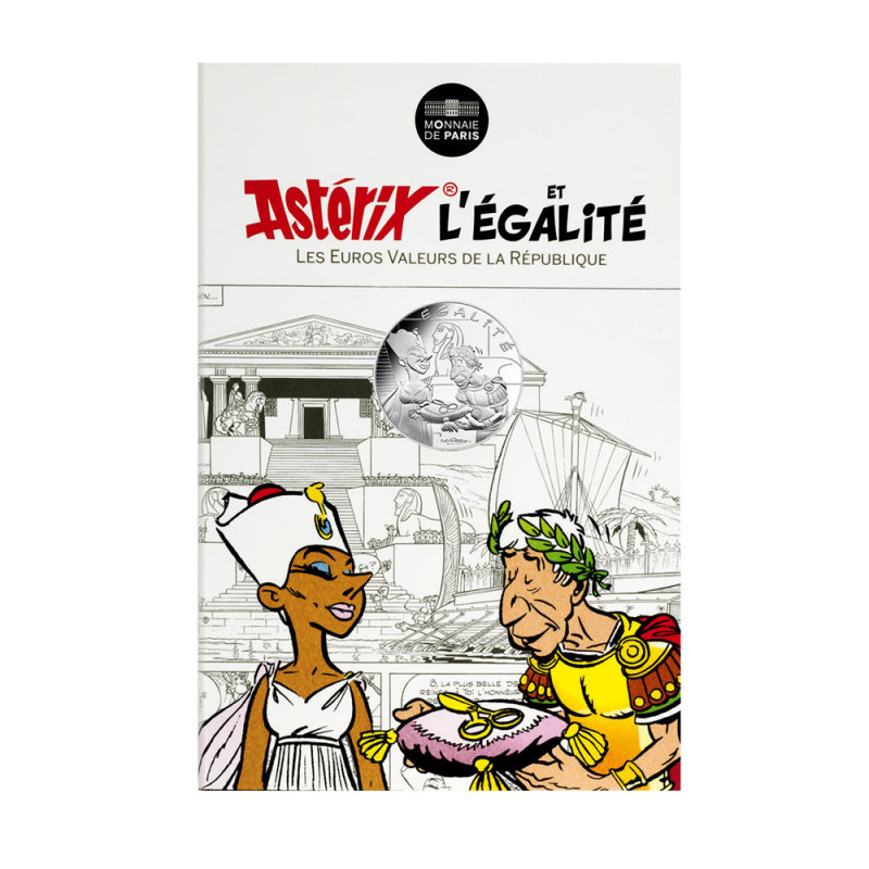Astérix - Egalité : Cléopatre & César 10€ en argent, cartelette Astérix - Egalité : Cléopatre & César 10€ en argent, cartelette