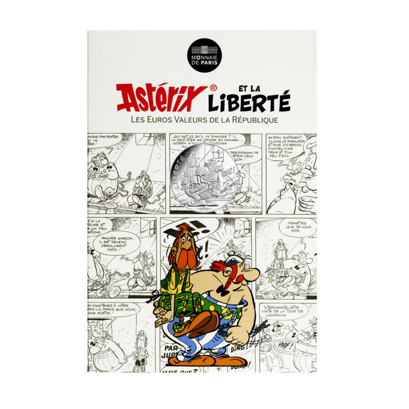 Astérix - Liberté : Chaines, 10€ en argent, cartelette